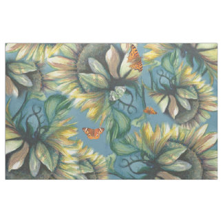 Sunflowers and Butterflies Fabric