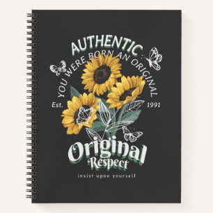 Sunflowers and Butterflies Graphic Notebook