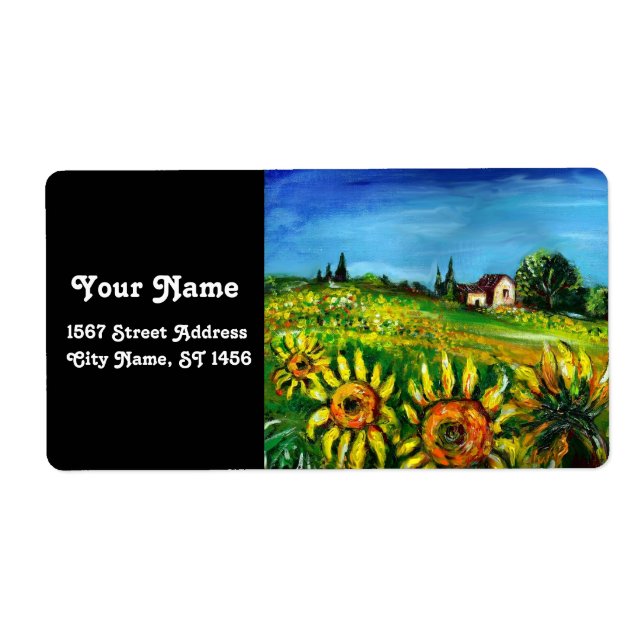 SUNFLOWERS AND COUNTRYSIDE IN TUSCANY (Front)