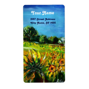 SUNFLOWERS AND COUNTRYSIDE IN TUSCANY