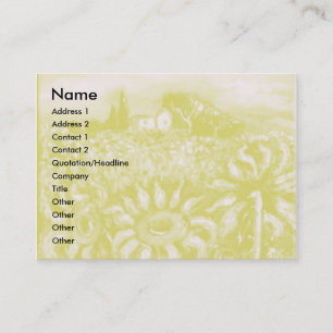 SUNFLOWERS AND COUNTRYSIDE IN TUSCANY- ITALY BUSINESS CARD