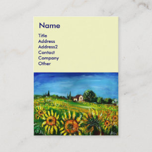 SUNFLOWERS AND COUNTRYSIDE IN TUSCANY- ITALY BUSINESS CARD