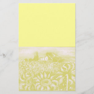 SUNFLOWERS AND COUNTRYSIDE IN TUSCANY STATIONERY