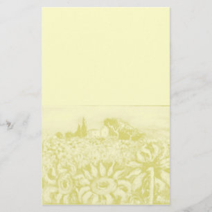 SUNFLOWERS AND COUNTRYSIDE IN TUSCANY STATIONERY