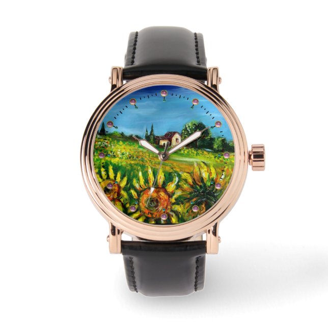 SUNFLOWERS AND COUNTRYSIDE IN TUSCANY WATCH (Front)