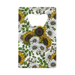 Sunflowers and daisies, summer garden 3