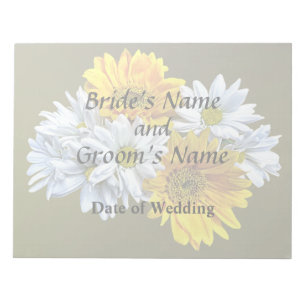 Sunflowers and Daisies Wedding Products Notepad