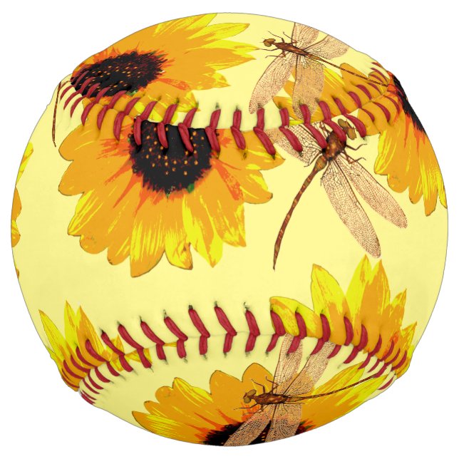 Sunflowers And Dragonflies,   Softball (Front)