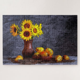 Sunflowers and Fruit Still Life Jigsaw Puzzle