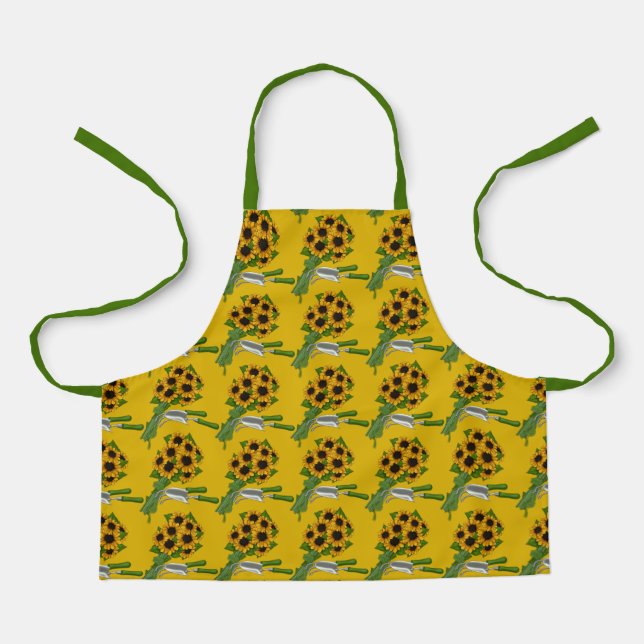Sunflowers-and-Garden-Tools- Apron (Front)