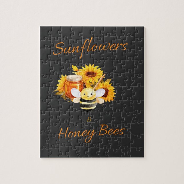 Sunflowers and Honeybees  Jigsaw Puzzle (Vertical)