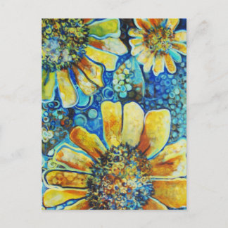 Sunflowers and Polk a Dots Postcard