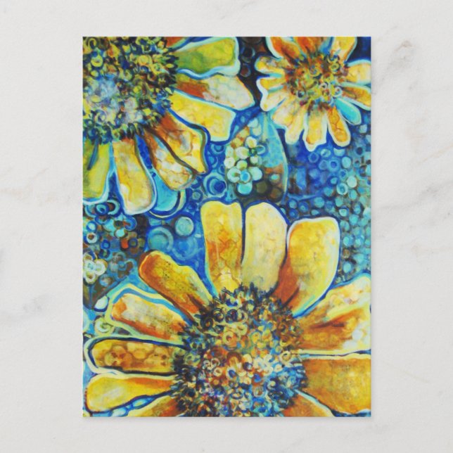 Sunflowers and Polk a Dots Postcard (Front)