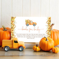 Sunflowers and Pumpkin Books for Baby Insert Card