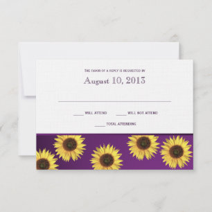 Sunflowers and Purple Country Wedding Response