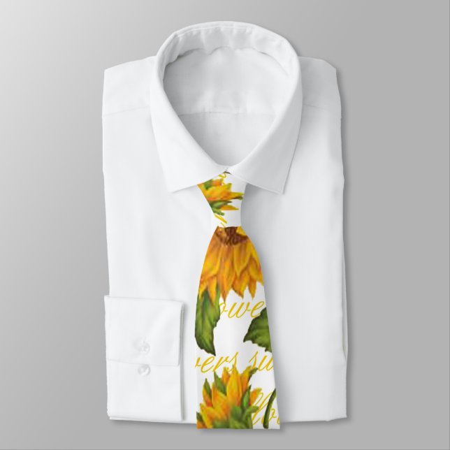 Sunflowers and text tie (Tied)