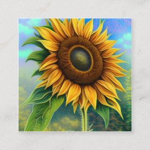Sunflowers are a Popular and Beloved Flower Square Business Card