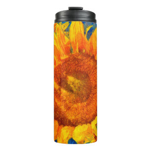 Sunflowers arrangement. Van Gogh style imitation. Thermal Tumbler