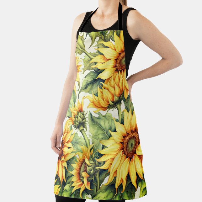 Sunflowers Art Pattern Design  Apron (Insitu)
