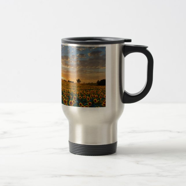 Sunflowers at Sunset Travel Mug (Right)