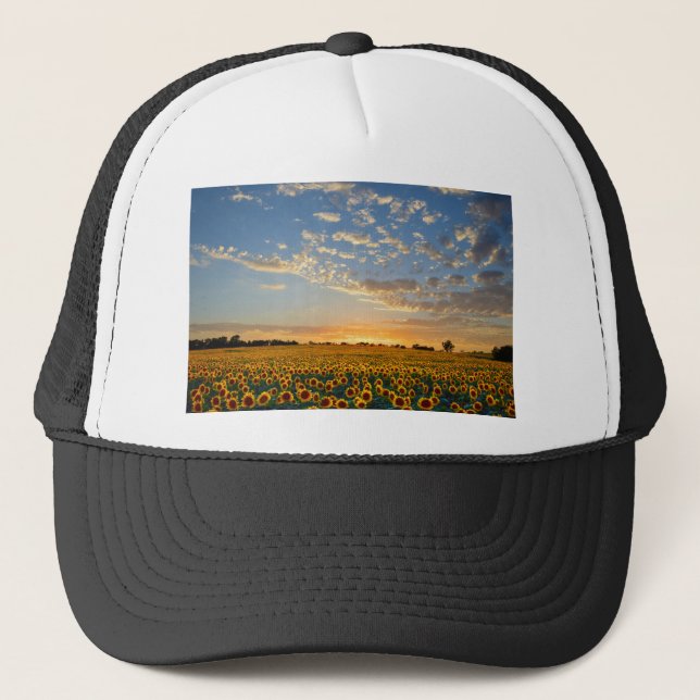 Sunflowers at Sunset Trucker Hat (Front)