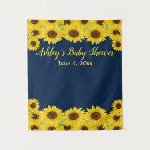Sunflowers Baby Shower Backdrop Photo Booth Prop Tapestry