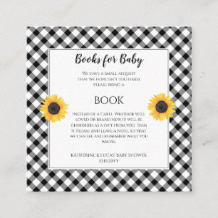 Sunflowers Baby Shower Book Request Enclosure Card