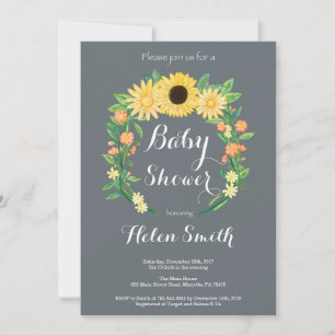 Sunflowers Baby Shower Invitation