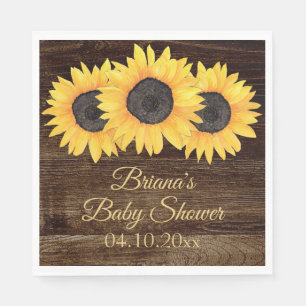 Sunflowers Baby Shower Luncheon Napkin