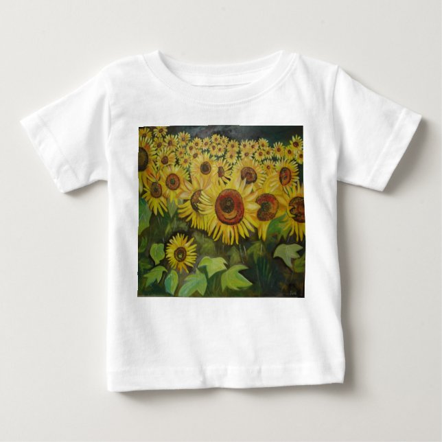 Sunflowers Baby T-Shirt (Front)
