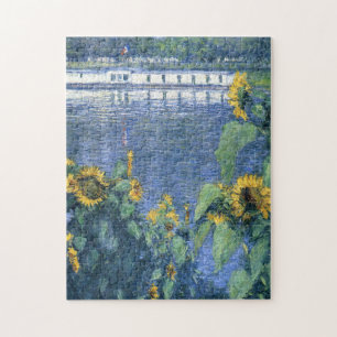 Sunflowers Bank of the Seine by Caillebotte Jigsaw Puzzle