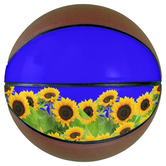 Sunflowers Basketball Ukrainian Flag Colour Suppor (Front)