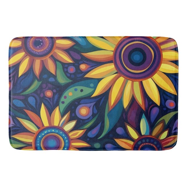 Sunflowers Bath Mat (Front)