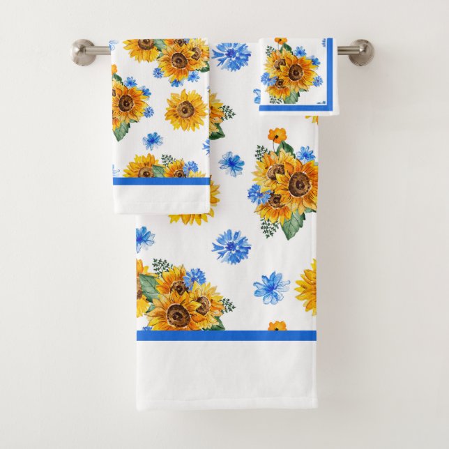 Sunflowers  bath towel set (Insitu)