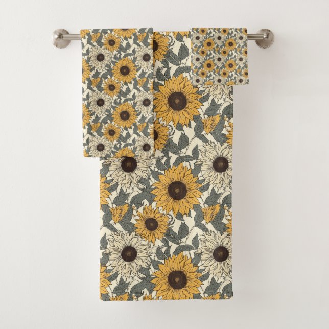 Sunflowers Bath Towel Set (Insitu)