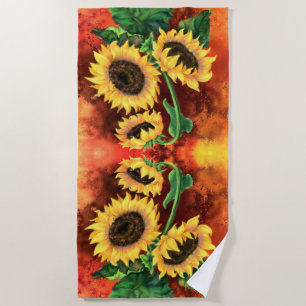 Sunflowers Beach Towel