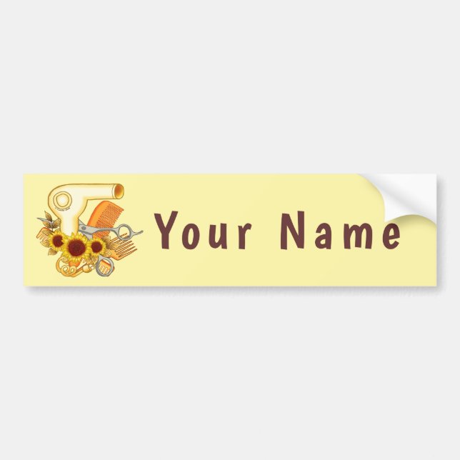 Sunflowers Beautician  Bumper Sticker (Front)