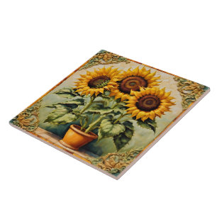 Sunflowers Beautiful Modern Collection Tile