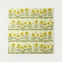 Sunflowers, bees, cute seamless pattern.