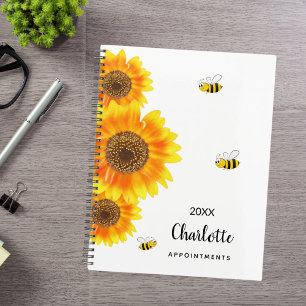 Sunflowers bees name planner