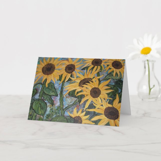 Sunflowers, blank inside card (Small Plant)