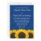 Sunflowers Blue Damask Wedding
