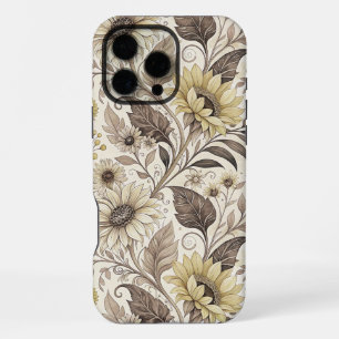 Sunflowers Boho Art Nouveau iPhone 16 Pro Max Case