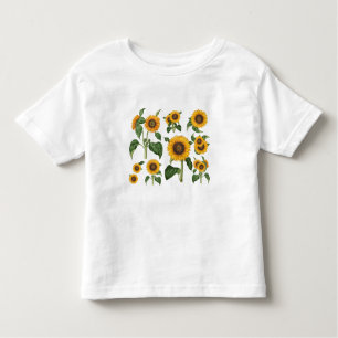 Sunflowers Botanical Greenery Toddler T-Shirt