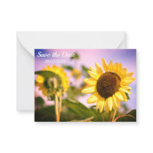 Sunflowers Botanical Photo Save the Date Birthday