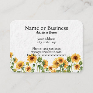 Sunflowers Business Card
