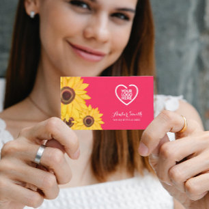 Sunflowers Business Card Social Media Icons