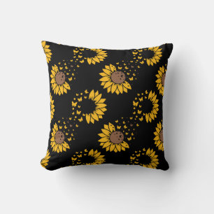 Sunflowers & Butterflies Throw Pillow
