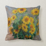 Sunflowers by Claude Monet Cushion<br><div class="desc">This painting titled "Bouquet of Sunflowers" was done in 1880 by French impressionist painter Claude Oscar Monet (1840-1926). It is our Fine Art Series no. 66.</div>