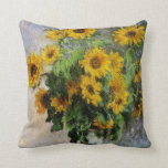 Sunflowers by Monet Cushion<br><div class="desc">Impressionist painting "Sunflowers" from 1881 by Claude Monet.</div>
